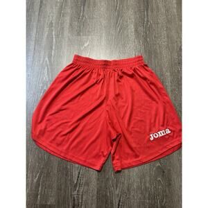 Joma Soccer Training Shorts Red Athletic Football Gym Size S